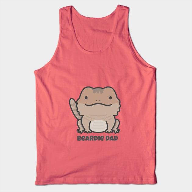 Brown Bearded Dragon Dad Tank Top by pbanddoodles